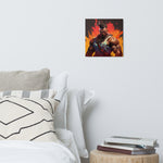 WildFIRE: LoR - Jovian: The Fire Wheel - Metal prints