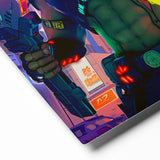 Street Warriors (Neon) Metal Print